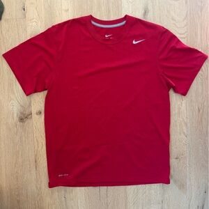 Red Nike Sports Shirt dri-fit